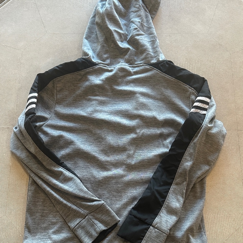 Adidas Kids Gray and Black Zip-Up Jacket - Picture 4 of 4